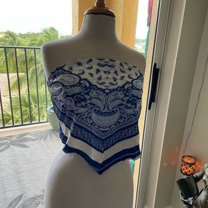 J for Justify bandana print strapless top. Sz XL